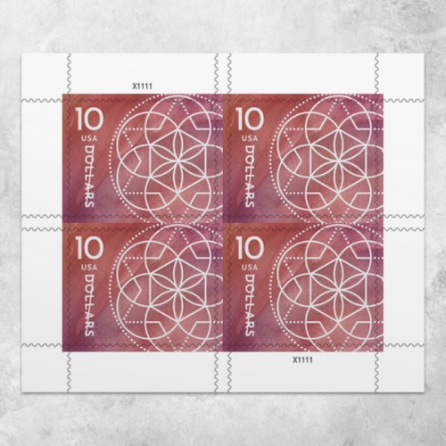 5 Sheets of 4 ， $10 Floral Geometry ，20 PCS