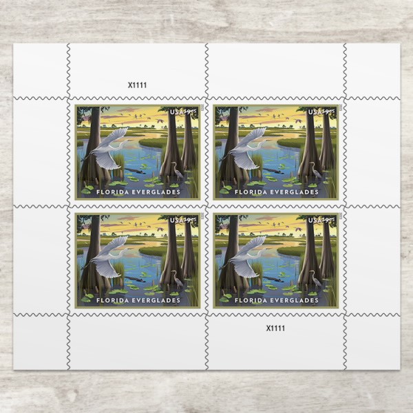 Florida Everglades Stamp,Scott# 5751 5 Pane of 4pcs $9.65 20pcs