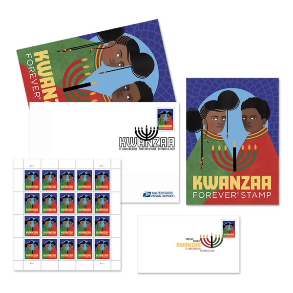 5 Sheets of 20，Kwanzaa, total 100 pcs