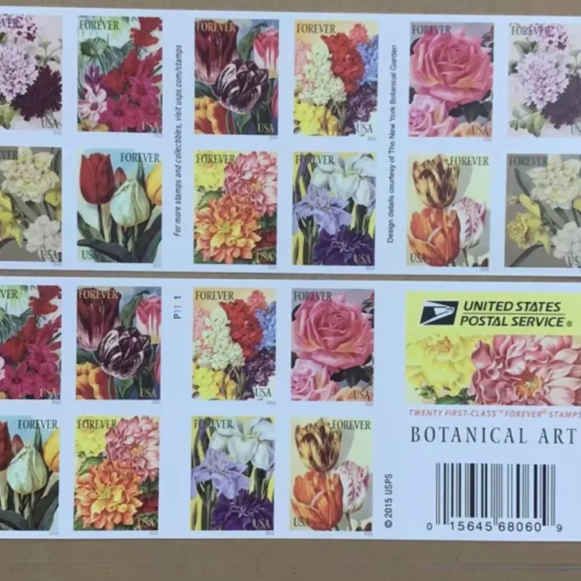 2016 Plant Art 5 Sheets，total 100pcs