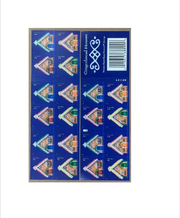 2013 Gingerbread House 5 Sheets of 20pcs，total 100pcs