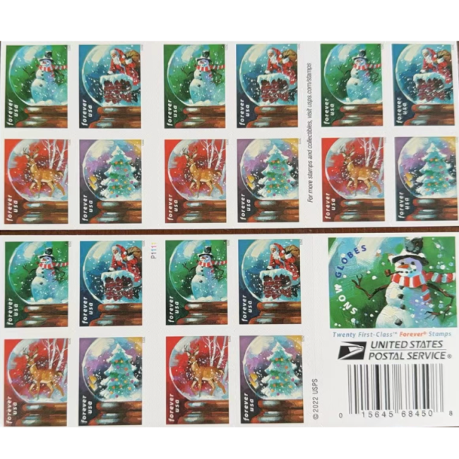 Snow Globes Christmas 5 Pane of 20, total 100pcs