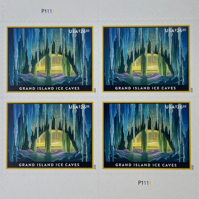 5 Panes of 4pcs,Grand Island Ice Caves, $26.35