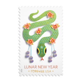 2025 Year Of The Snake, 5 Sheets of 20PCS, Total 100pcs