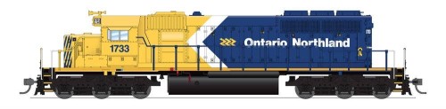 Broadway Limited #6789 EMD SD40-2 Ontario Northland 1734 Blue & Yellow Arrow Scheme Paragon4 Sound/DC/DCC