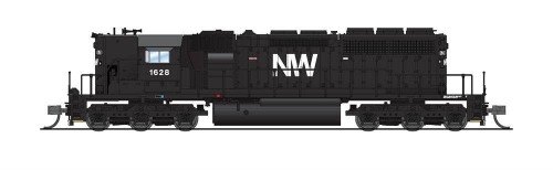 Broadway Limited #6212 EMD SD40-2 w/High Nose N&W #1628 Large "NW" Scheme Paragon4 Sound/DC/DCC