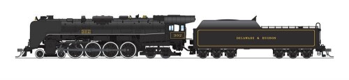 Broadway Limited #6810 Delaware & Hudson 4-8-4 Centennial Locomotive #302 Paragon4 Sound/DC/DCC Smoke