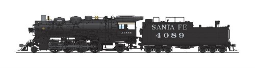 Broadway Limited #4767 ATSF 4000 Class 2-8-2 #4089 w/ switching pilot and large rear headlight Oil Tender Paragon4 Sound/DC/DCC HO