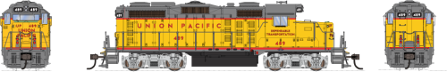 Broadway Limited #4278 EMD GP20 UP #489 Yellow & Gray Paragon4 Sound/DC/DCC HO