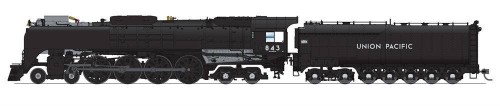 Broadway Limited #6641 Union Pacific 4-8-4 Class FEF-3 #843 Black & Graphite Paragon4 Sound/DC/DCC Smoke