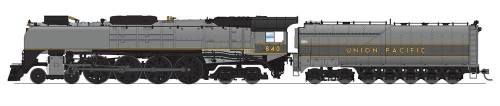 Broadway Limited #6646 Union Pacific 4-8-4 Class FEF-3 #840 TTG w/ Yellow Paragon4 Sound/DC/DCC Smoke