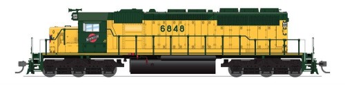 Broadway Limited #6780 EMD SD40-2 CNW 6848 Green & Yellow Paragon4 Sound/DC/DCC