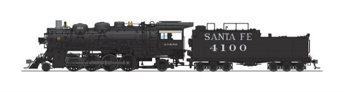 Broadway Limited #4763 ATSF 4000 Class 2-8-2 #4100 w/ road pilot Oil Tender Paragon4 Sound/DC/DCC HO