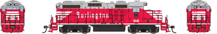 Broadway Limited #4270 EMD GP20 CB&Q #910 Chinese Red Paragon4 Sound/DC/DCC HO