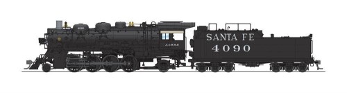 Broadway Limited #4762 ATSF 4000 Class 2-8-2 #4090 w/ road pilot Oil Tender Paragon4 Sound/DC/DCC HO