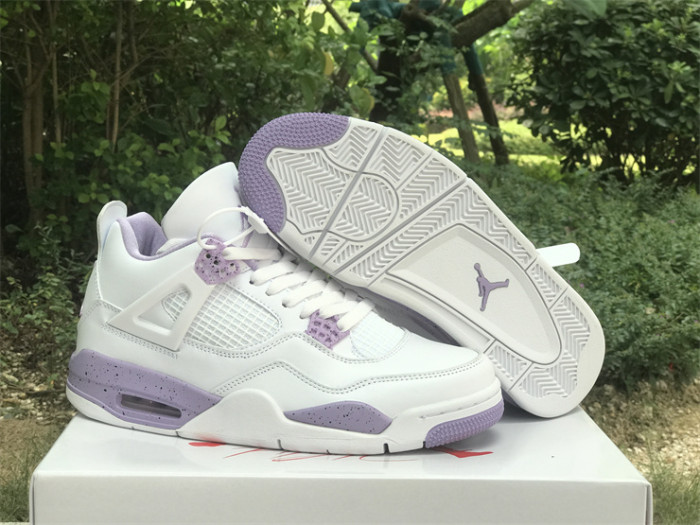 Jordan 4 Retro White purple