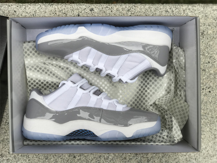 Authentic Air Jordan 11 Low “Cement Grey” 2.0