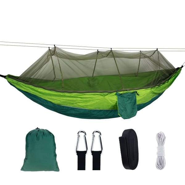 Portable Double Hammock with Mosquito Net Netting Hanging Bed Outdoor Camping US