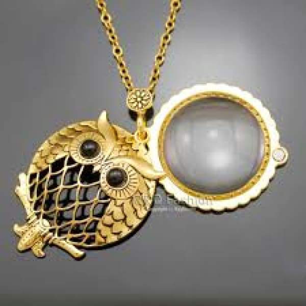 Generic Vintage Reading Magnifying Glass Pendant Golden Chain Jewelry Repair Tool Generic Vintage Reading Magnifying Glass Pendant Golden Chain Jewelry Repair Tool