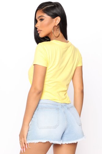 Care A Lot Care Bears Crop Top - Yellow