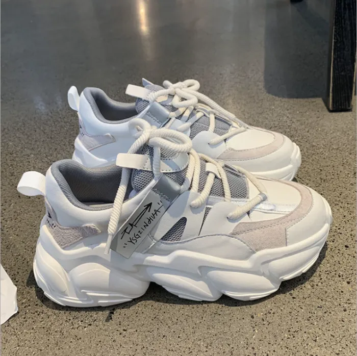 Spring Women Platform Sneakers Designers 2022 New Breathable Chunky Vulcanize Shoes