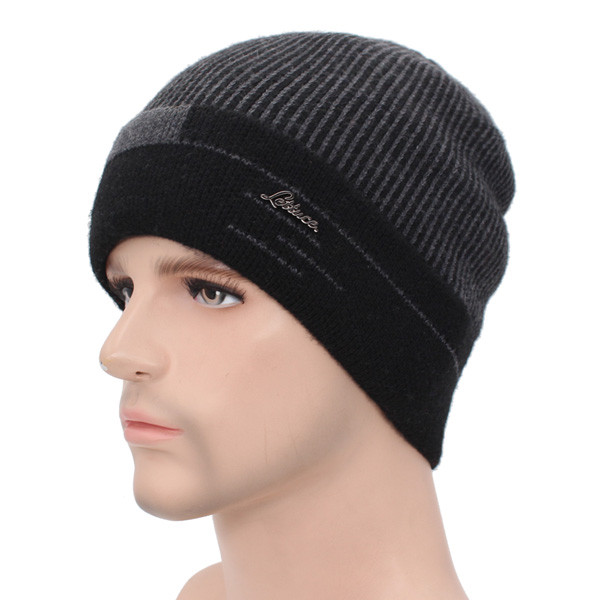 Men Women Beanie Hat Winter Wool Knitted Baggy Pull On Soft Caps