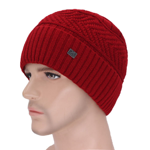 Men Women Beanie Hat Winter Wool Knitted Baggy Pull On Soft Caps
