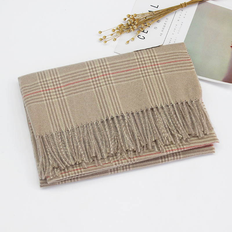 Women Men Logo Scarf Wool Cashmere Scarves Shawl Blanket Wrap Knit