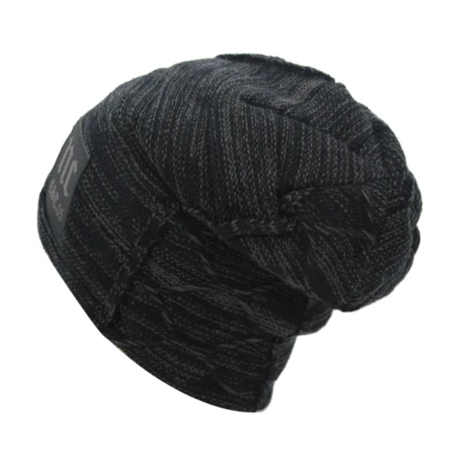 Men Women Beanie Hat Winter Wool Knitted Baggy Pull On Soft Caps