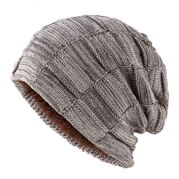 Men Women Beanie Hat Winter Wool Knitted Baggy Pull On Soft Caps