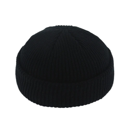 Men Women Beanie Hat Winter Wool Knitted Baggy Pull On Soft Caps