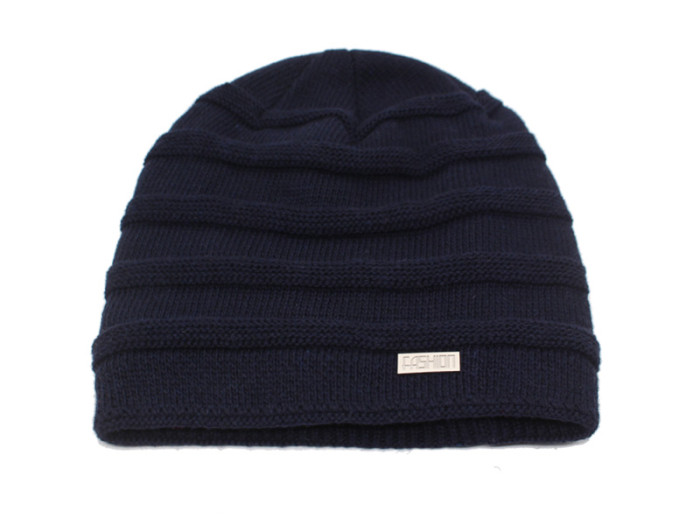 Men Women Beanie Hat Winter Wool Knitted Baggy Pull On Soft Caps