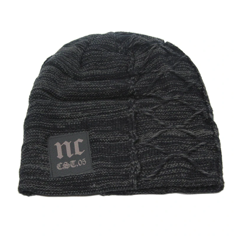 Men Women Beanie Hat Winter Wool Knitted Baggy Pull On Soft Caps