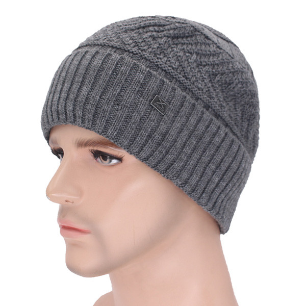 Men Women Beanie Hat Winter Wool Knitted Baggy Pull On Soft Caps