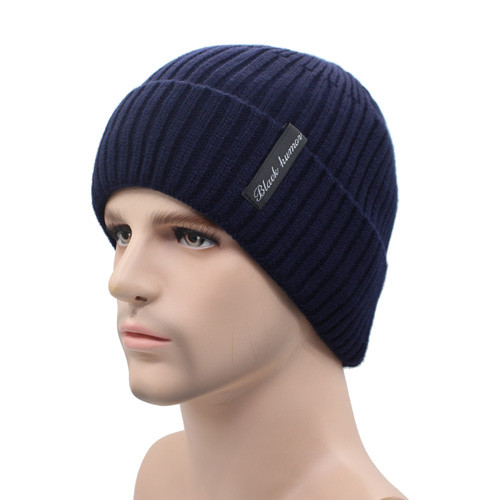 Men Women Beanie Hat Winter Wool Knitted Baggy Pull On Soft Caps