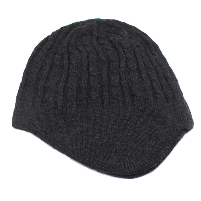 Men Women Beanie Hat Winter Wool Knitted Baggy Pull On Soft Caps