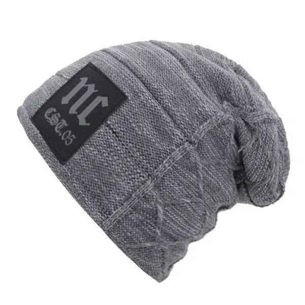 Men Women Beanie Hat Winter Wool Knitted Baggy Pull On Soft Caps
