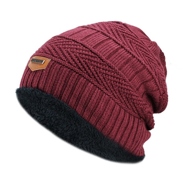 Men Women Beanie Hat Winter Wool Knitted Baggy Pull On Soft Caps