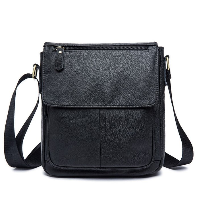 Men Messenger Shoulder Bag Leather Crossbody Sling Handbags Business Houlder Bag
