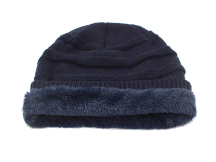 Men Women Beanie Hat Winter Wool Knitted Baggy Pull On Soft Caps