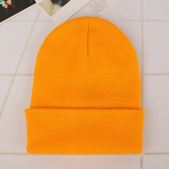 Men Women Beanie Hat Winter Wool Knitted Baggy Pull On Soft Caps