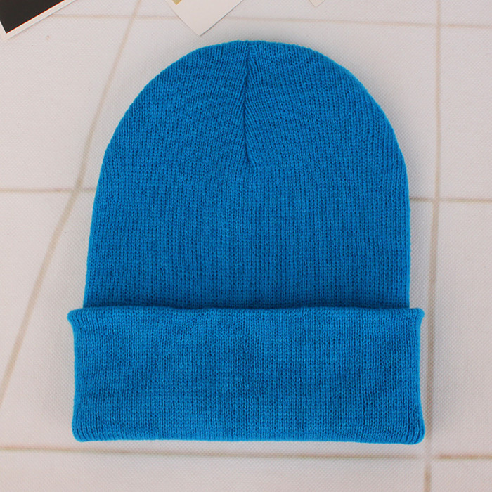Men Women Beanie Hat Winter Wool Knitted Baggy Pull On Soft Caps