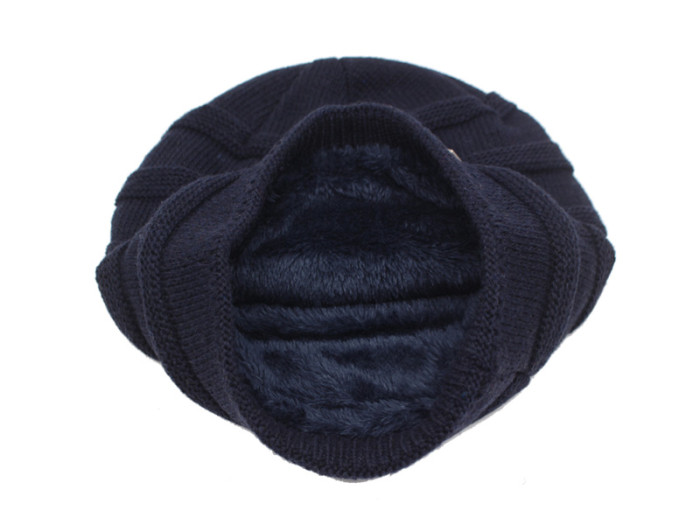 Men Women Beanie Hat Winter Wool Knitted Baggy Pull On Soft Caps