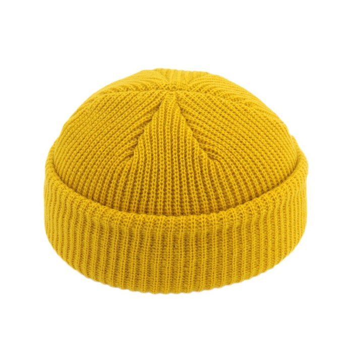 Men Women Beanie Hat Winter Wool Knitted Baggy Pull On Soft Caps