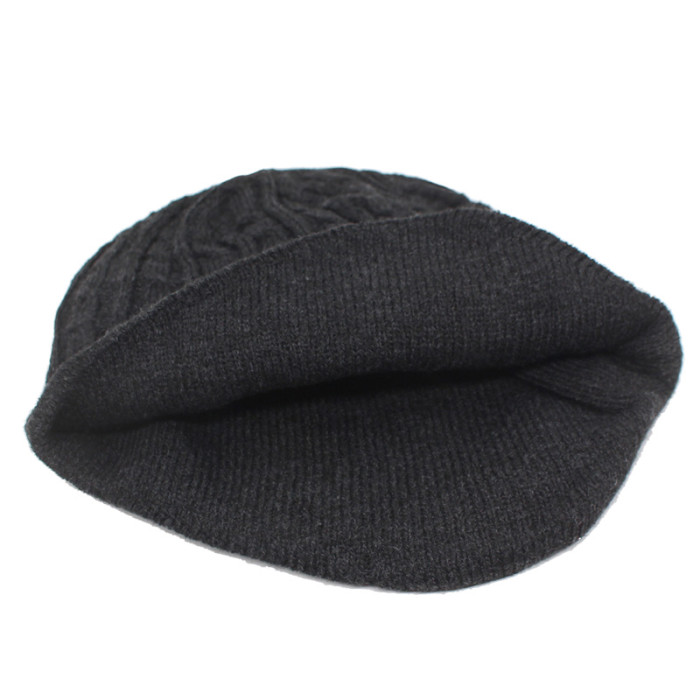 Men Women Beanie Hat Winter Wool Knitted Baggy Pull On Soft Caps
