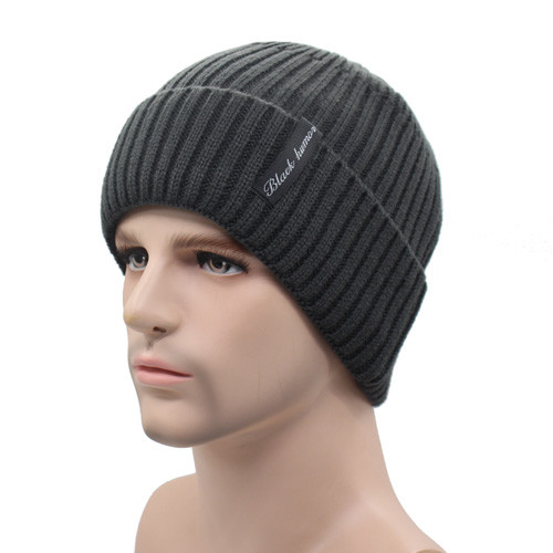 Men Women Beanie Hat Winter Wool Knitted Baggy Pull On Soft Caps
