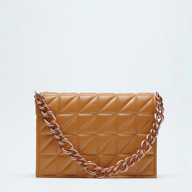 Women Quilted Leather Shoulder Bag Chain Flap Large Bag Tote Handbags