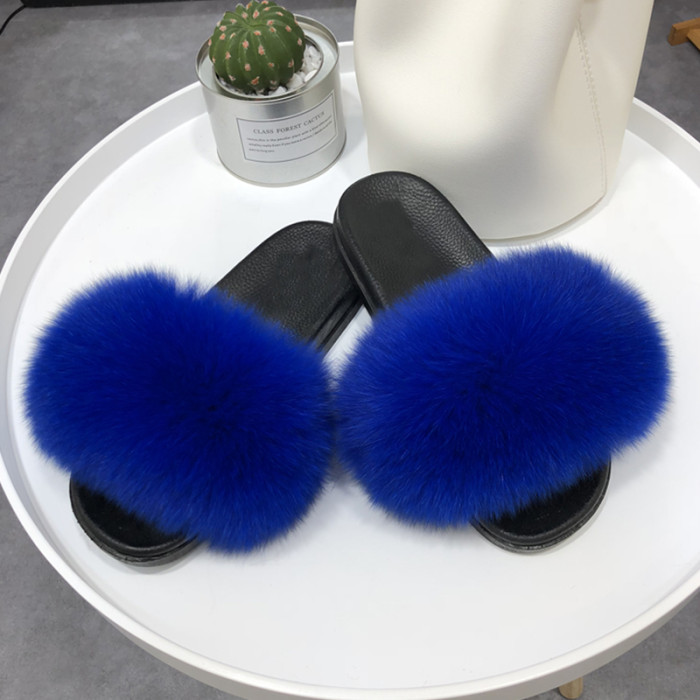 Women Men Furry Slide Sandal Slippers Fluff Slingback Winter Shoes Footwear 35-44