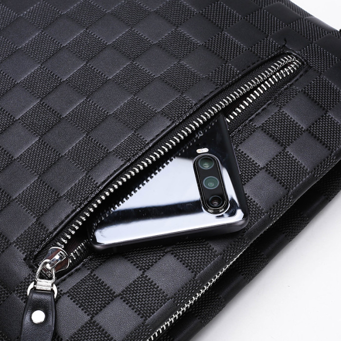 Men Messenger Shoulder Bag Classic Flap Bags Leather Goods Square Box Handbags Business