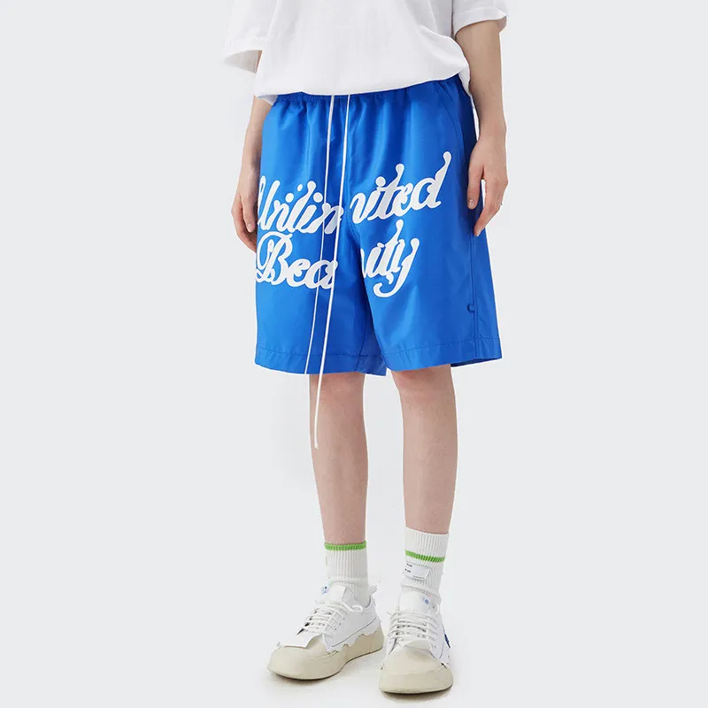 Men Boys Shorts Streetwear Bottoms Half Pants Sports Outfit Running Sweatsuit Trunks